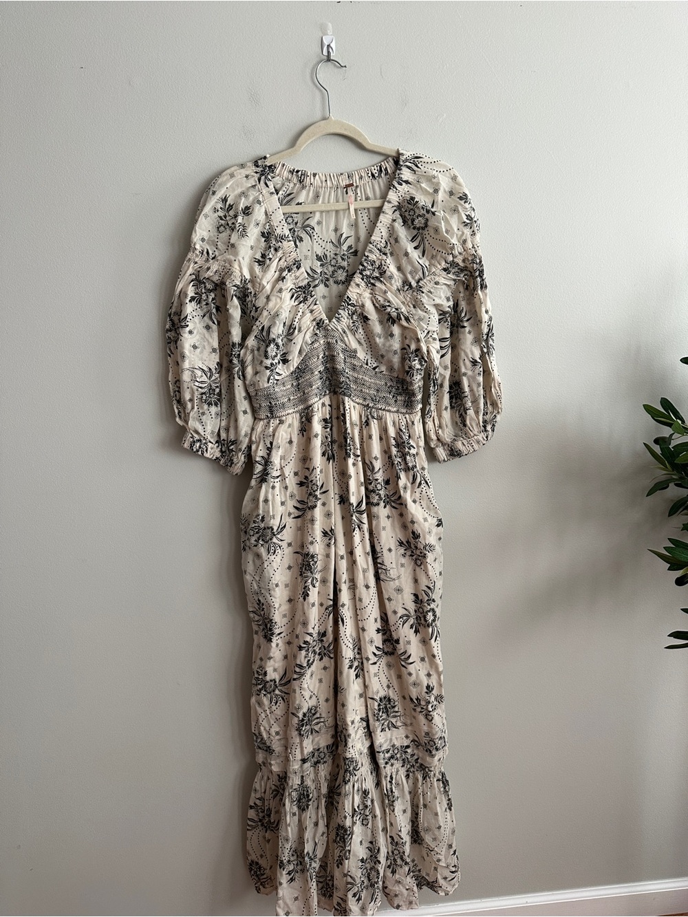 Free People Golden Hour Maxi Dress - Ivory Multi Floral - Picture 6 of 12